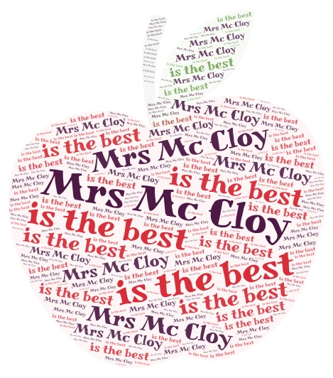 teacher word cloud art