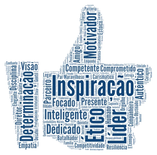 Palavras para um líder word cloud art