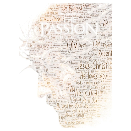 Passion Of The Christ word cloud art