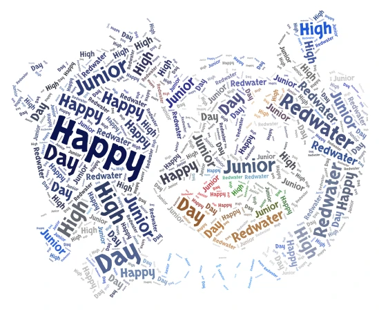Happy Redwater Junior High Day word cloud art