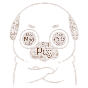 Mad PuggieFilms word cloud art