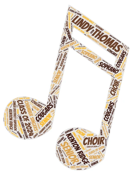 Choir Senior Gift Template word cloud art