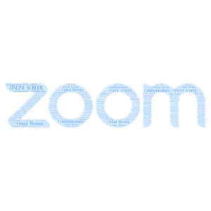 ZOOM Online Meetings/Communications word cloud art