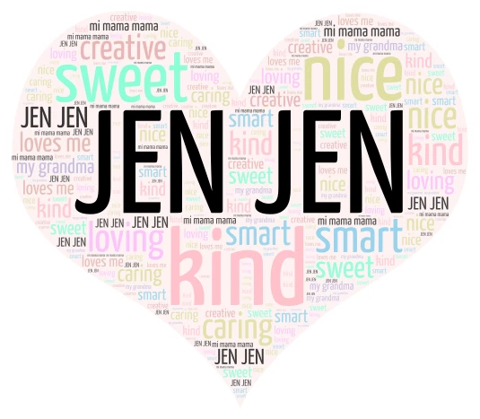 jenjen word cloud art