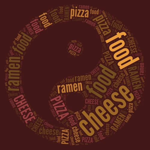 FOOD word cloud art