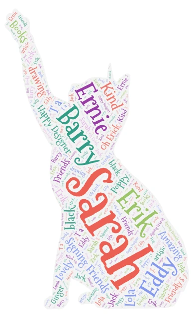 Sarah  word cloud art