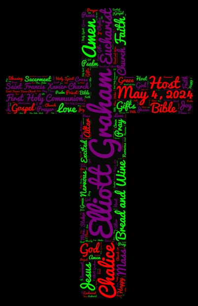 First Holy Communion  word cloud art