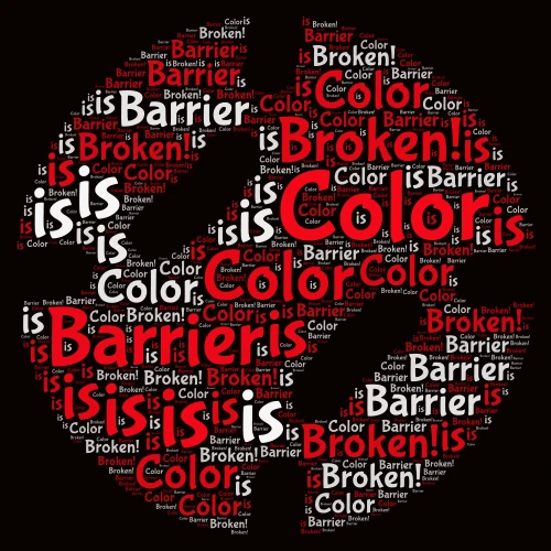 Color Barrier is broken in baseball word cloud art
