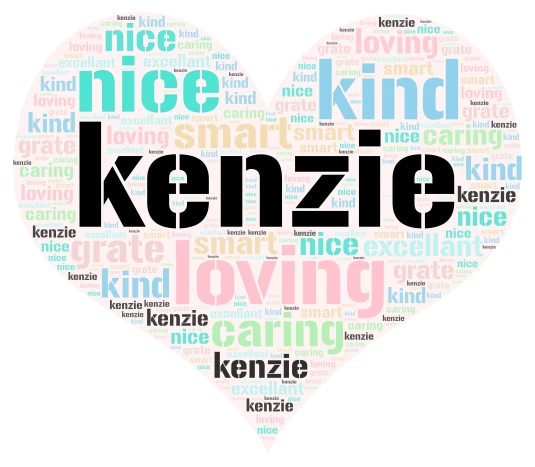 kenzie word cloud art