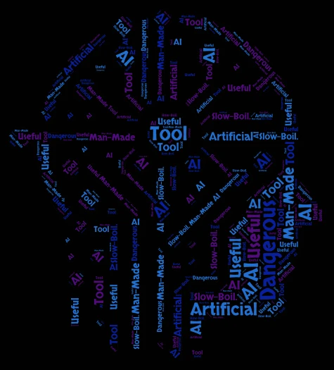 Artificial Intelligence word cloud art