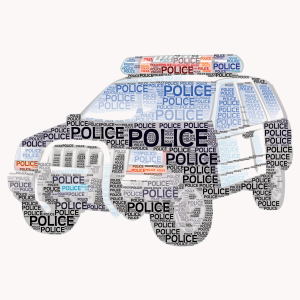 Police word cloud art