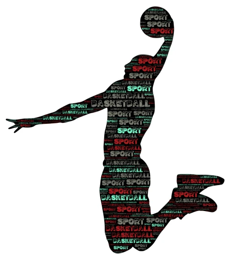 basketball word cloud art