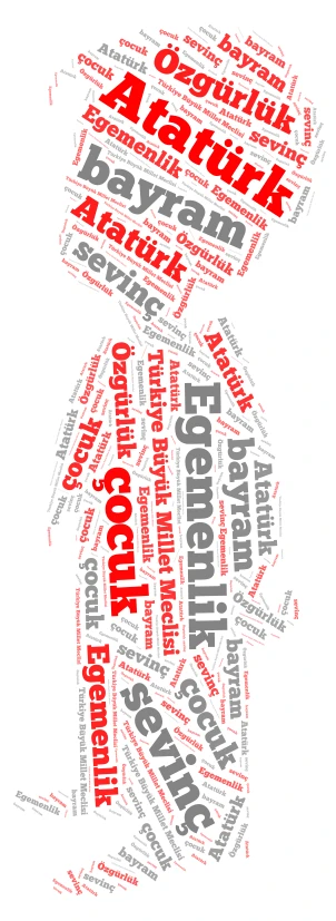 23 Nisan Çınar Akyar word cloud art
