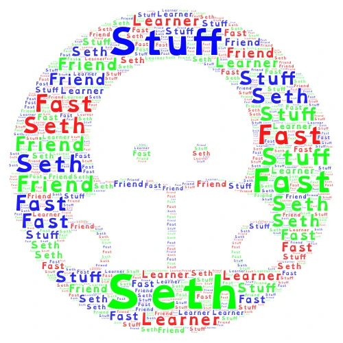 Seth Stuff word cloud art