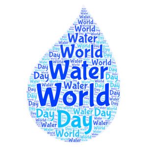 World Water Day 22 March word cloud art