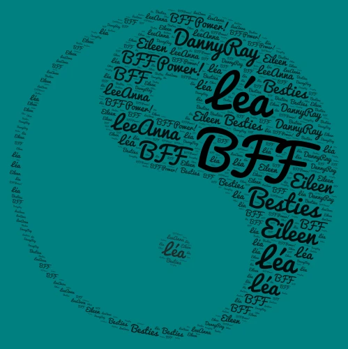 Bff word cloud art