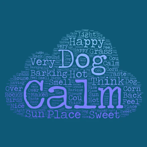 a sunday evening word cloud art