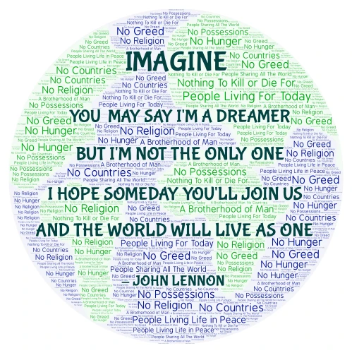 Imagine 2 word cloud art