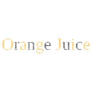 Orange Juice word cloud art