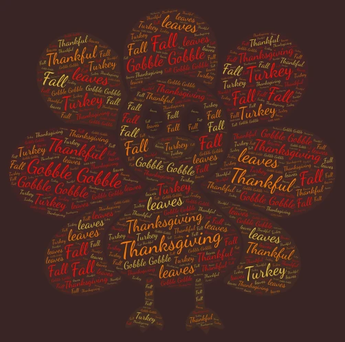 Thanksgiving word cloud art