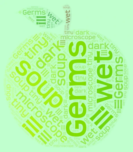 The 4th form Text "What are germs?" p.94  word cloud art