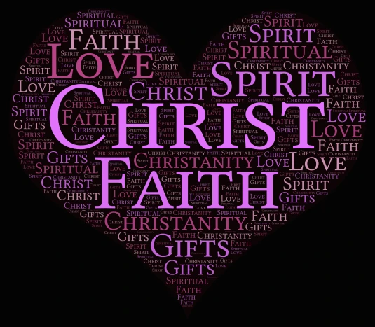 Christianity word cloud art