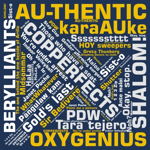 TSHIRT GOLD word cloud art