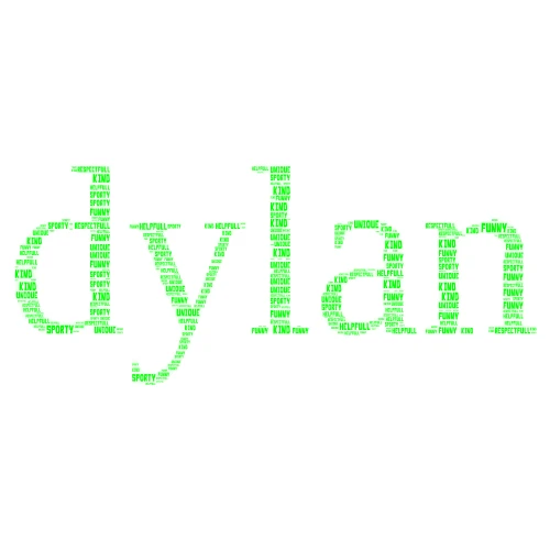 dylan my friend word cloud art