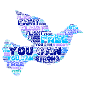 You Can Fly word cloud art