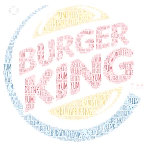  Burger King RULES word cloud art