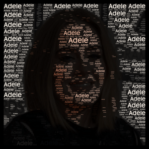 Adele word cloud art