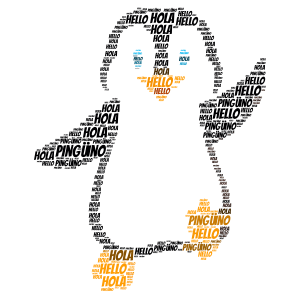  Pingüino word cloud art