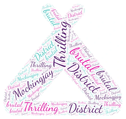 the Hunger games word cloud art