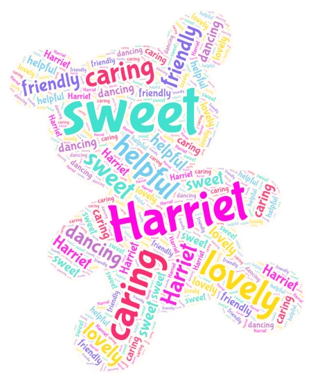 Harriet word cloud art