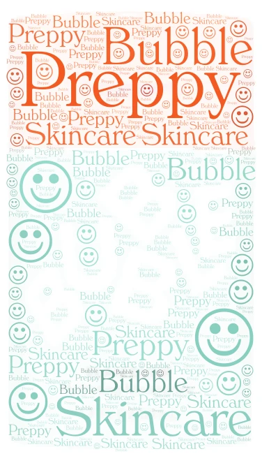 Bubble word cloud art