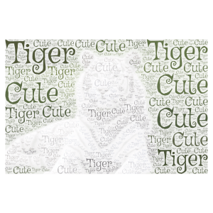Tiger word cloud art