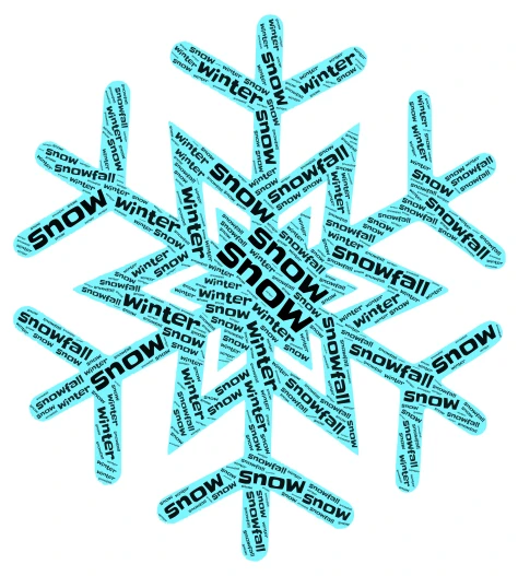snow word cloud art