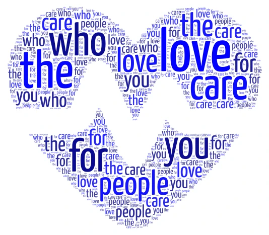Care word cloud art