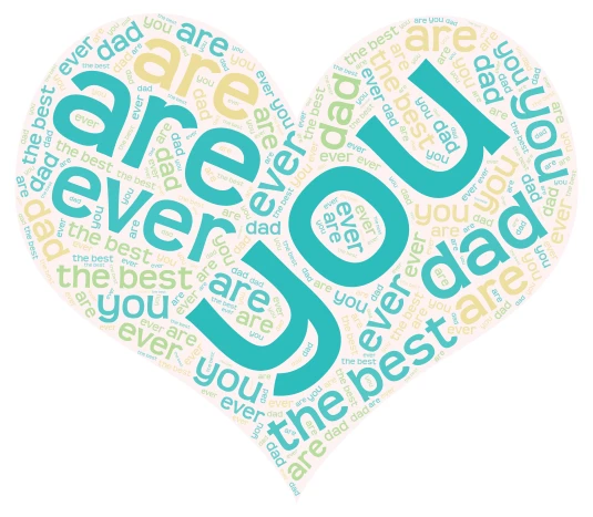 you are the best dad ever word cloud art