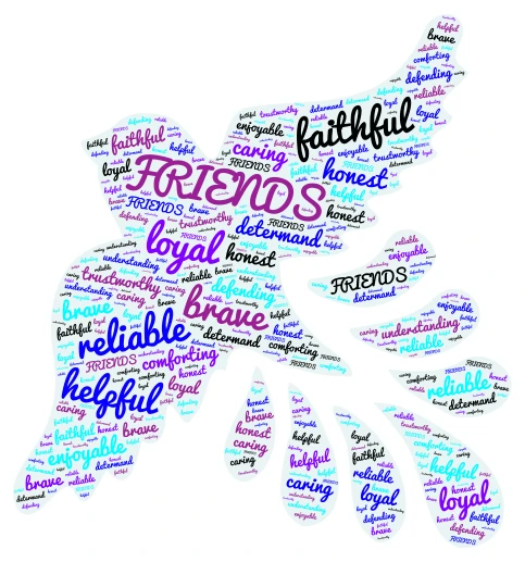 FRIENDS word cloud art