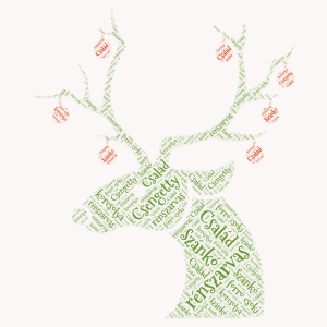 Rudolf word cloud art