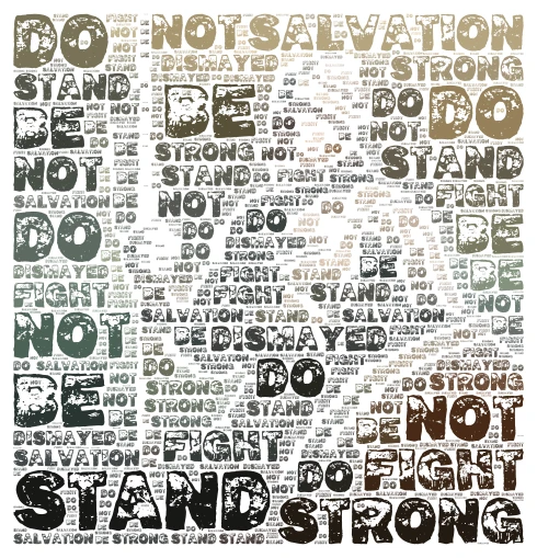 Stand Strong word cloud art