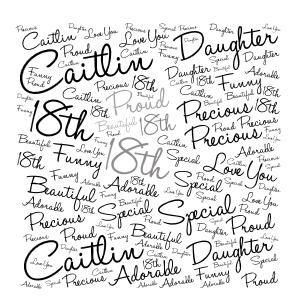  caitlin word cloud art