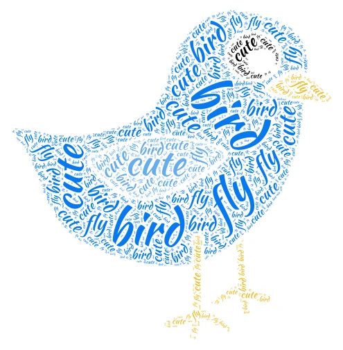 bird word cloud art