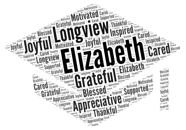 Elizabeth Cruz word cloud art