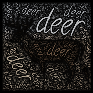 Deer word cloud art